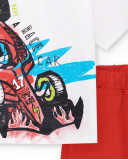 Ensemble tricot garçon rouge blanc Collection Race Car