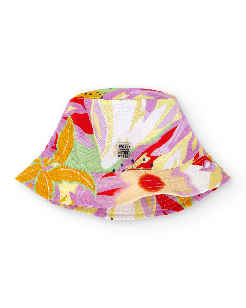 Bonnet plat fille lilas Collection Paradise Beach