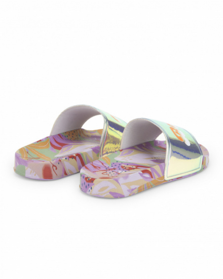 Tongs fille lilas holographiques Collection Paradise Beach