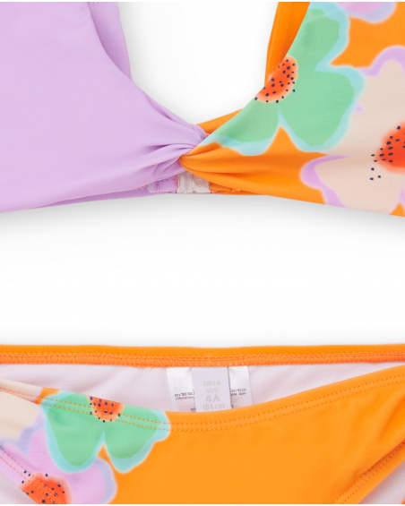 Bikini fille orange lilas Collection Paradise Beach