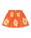 Jupe en maille orange fille Collection Paradise Beach Jupe en maille orange fille Collection Paradise Beach