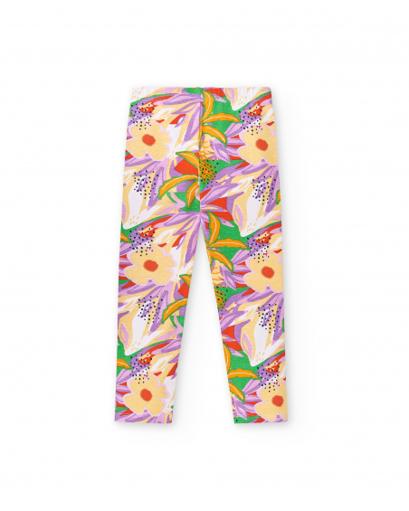 Legging tricoté fille lilas Collection Paradise Beach