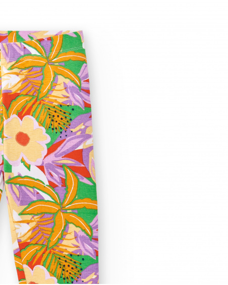 Legging tricoté fille lilas Collection Paradise Beach
