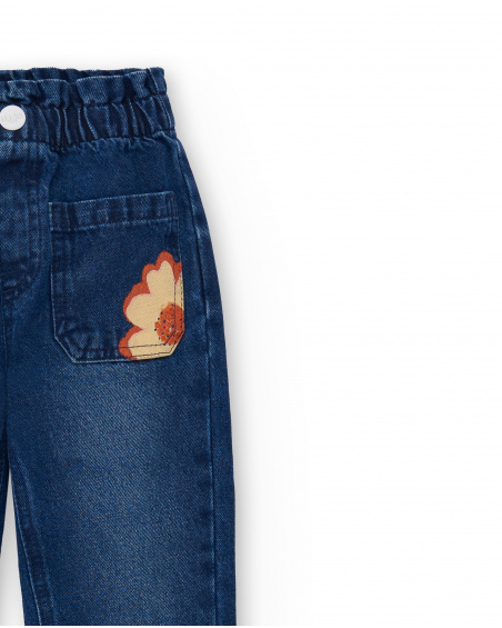 Pantalon en jean bleu fille Collection Paradise Beach