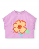T-shirt top en maille lilas fille Collection Paradise Beach T-shirt top en maille lilas fille Collection Paradise Beach