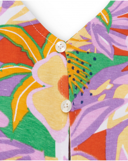 Débardeur fille lilas en maille Collection Paradise Beach