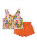 Ensemble tricot fille orange Collection Paradise Beach