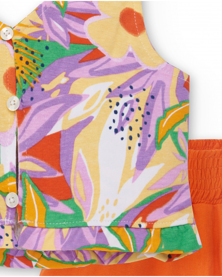 Ensemble tricot fille orange Collection Paradise Beach