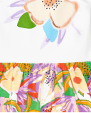 Robe fille en maille blanc lilas Collection Paradise Beach Robe fille en maille blanc lilas Collection Paradise Beach