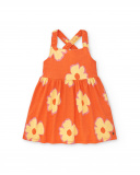 Robe fille en maille orange Collection Paradise Beach Robe fille en maille orange Collection Paradise Beach