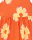 Robe fille en maille orange Collection Paradise Beach Robe fille en maille orange Collection Paradise Beach