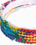 Bandeau rigide sequins multicolores fille Collection Flamingo
