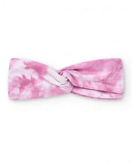 Bandeau fille en maille lilas Collection Flamingo Mood
