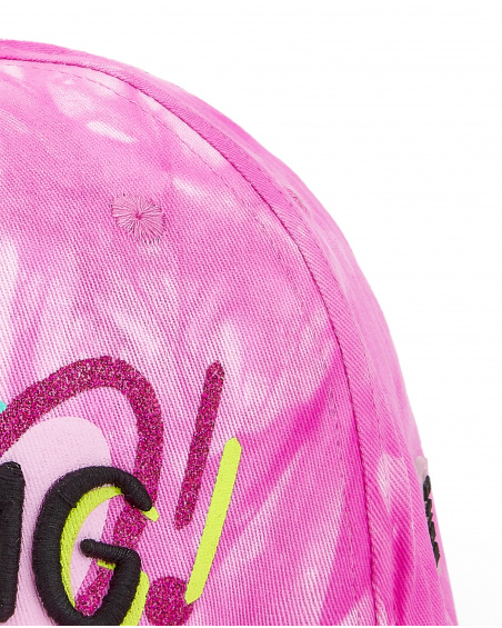 Casquette fille en sergé lilas Collection Flamingo Mood
