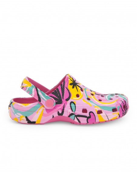 Sabots fille en caoutchouc lilas Collection Flamingo Mood