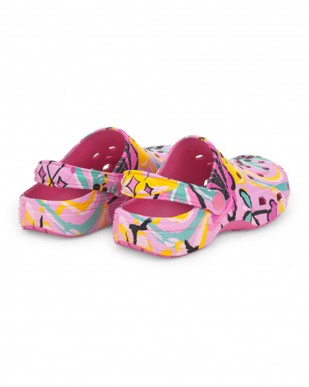 Sabots fille en caoutchouc lilas Collection Flamingo Mood