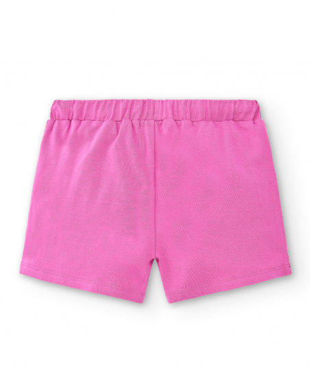 Short fille lilas en maille Collection Flamingo Mood