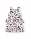 Robe fille en maille blanche Collection Flamingo Mood