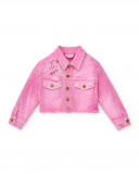 Veste en jean fille lilas Collection Flamingo Mood