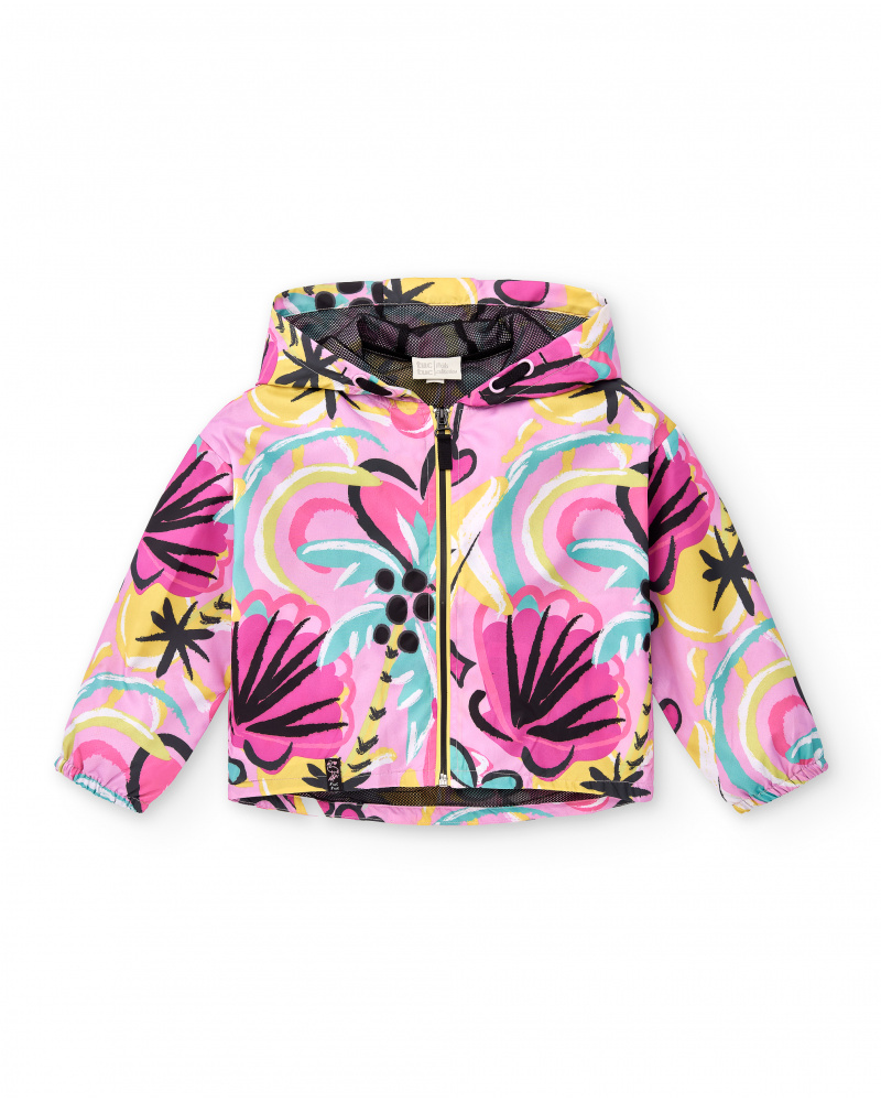 Coupe-vent lilas fille Collection Flamingo Mood