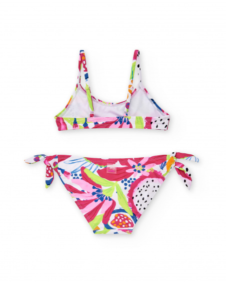 Bikini blanc fille Collection Acid Bloom