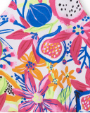 T-shirt fille fuchsia en maille nouée Collection Acid Bloom T-shirt fille fuchsia en maille nouée Collection Acid Bloom