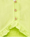Combinaison fille en popeline verte Collection Acid Bloom Combinaison fille en popeline verte Collection Acid Bloom