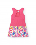 Robe fille fuchsia en maille Collection Acid Bloom Robe fille fuchsia en maille Collection Acid Bloom