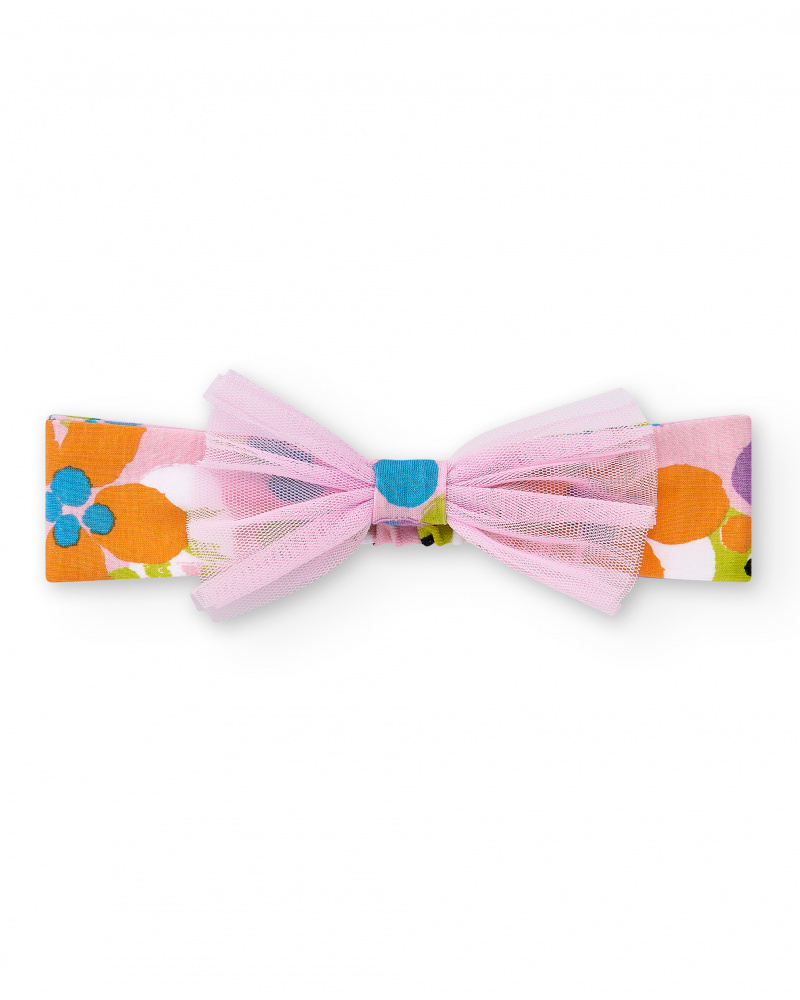 Bandeau en maille rose fille Collection Water Lilies