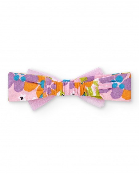 Bandeau en maille rose fille Collection Water Lilies