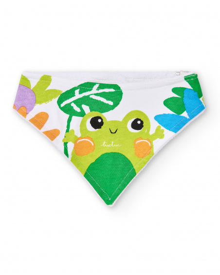 Bavoir bandana vert garçon Collection Water Lilies