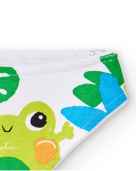 Bavoir bandana vert garçon Collection Water Lilies