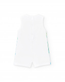 Barboteuse garçon en maille blanche Collection Water Lilies