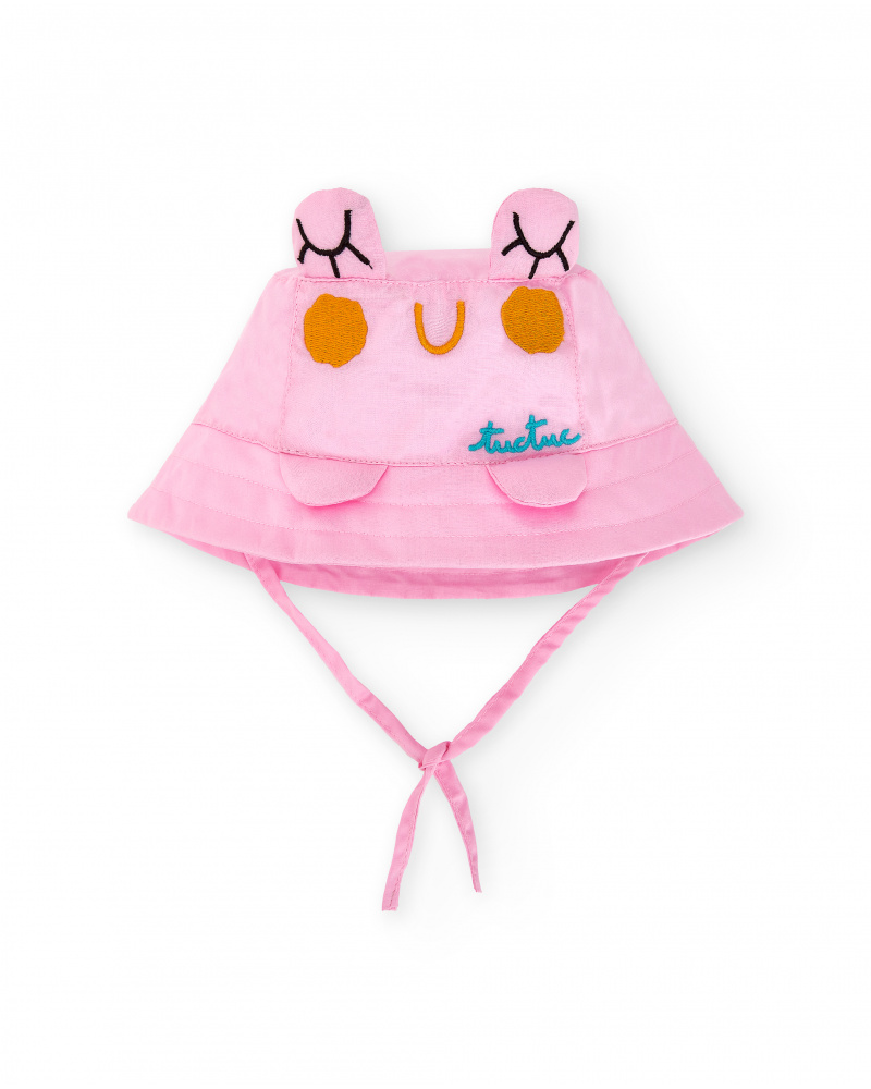 Chapeau plat rose fille Collection Water Lilies