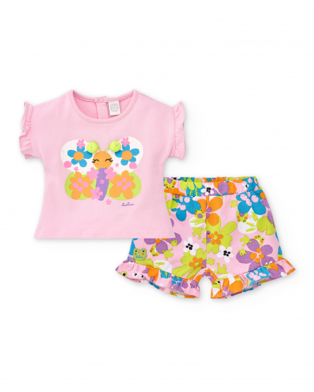 Ensemble tricot rose fille Collection Water Lilies