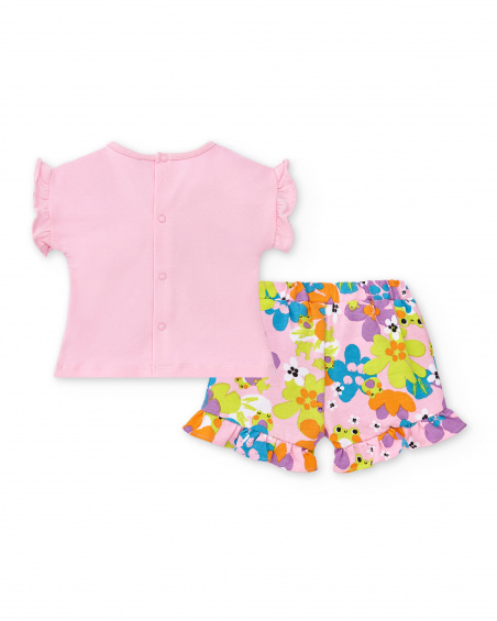 Ensemble tricot rose fille Collection Water Lilies