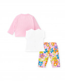 Ensemble 3 pièces fille en maille rose Collection Water Lilies