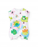 Barboteuse en maille blanche fille Collection Water Lilies