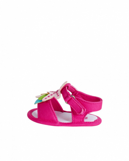 Sandales fille en sergé rose Collection Over The Rainbow