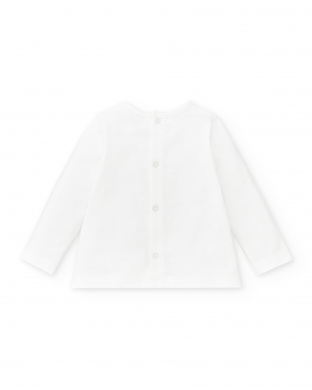 Ensemble maille rectiligne rose blanc fille Collection Over The