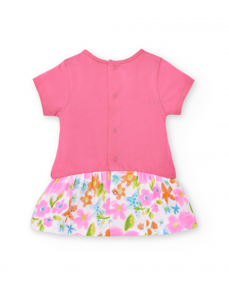 Robe fille fuchsia en maille Collection Over The Rainbow