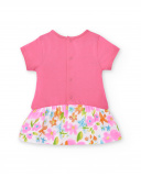 Robe fille fuchsia en maille Collection Over The Rainbow