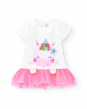 Ensemble maille tulle rose blanc fille Collection Over The