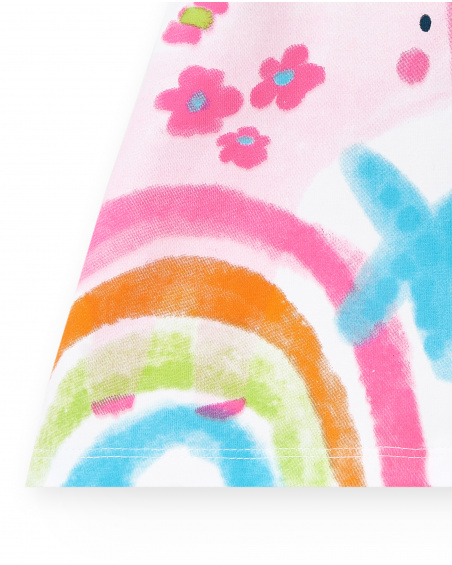Robe fille en maille blanche Collection Over The Rainbow