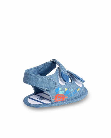 Sandales garçon en jean bleu Collection Frutti