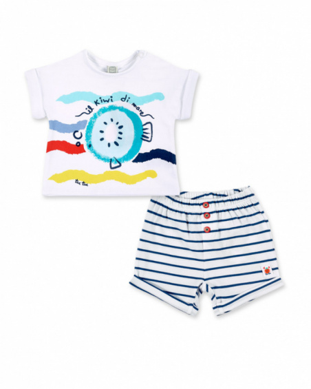 Ensemble tricot blanc garçon Collection Frutti