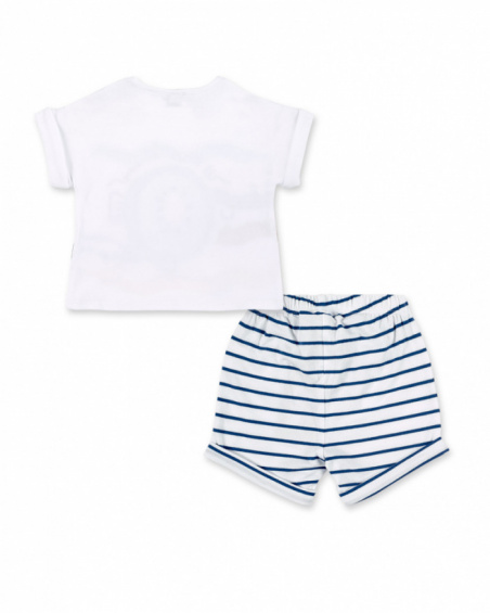 Ensemble tricot blanc garçon Collection Frutti
