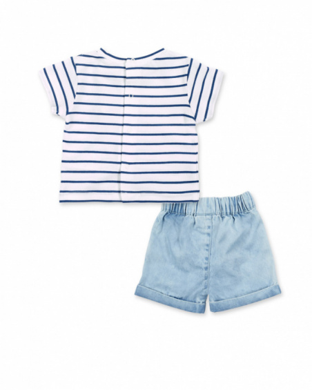 Ensemble maille jean bleu garçon Collection Frutti