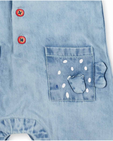 Ensemble garçon en jean tricoté blanc Collection Frutti
