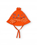 Chapeau plat rouge fille Collection Frutti